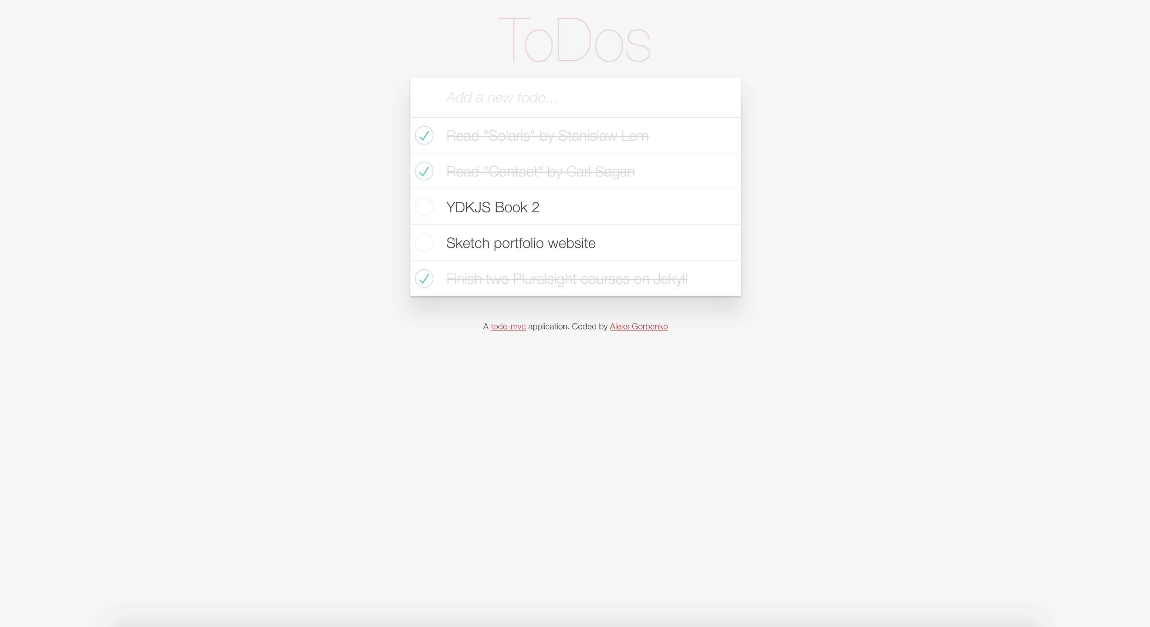 ToDo app by Aleks Gorbenko